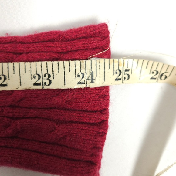 Tommy Hilfiger Youth Large Red Lambswool Crew Neck Sweater Pullover - Picture 7 of 8